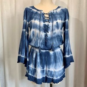AEO | Blue Tie Dye Romper; Women’s Size XS